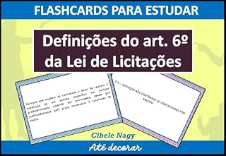 Livro FLASHCARDS PARA ESTUDAR - Definições do art. 6º da Lei de Licitações (14.133)