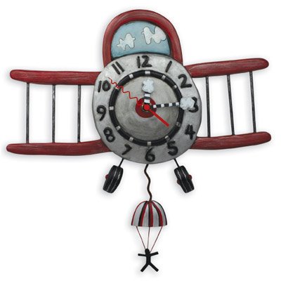 Allen Studio Airplane Jumper Wall Clock