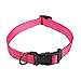 Mile High Life Dog Collar | Nylon with Reflective Three 3M Straps | Hot Pink, Medium Neck 14″-19″ -40 lbthumb 3