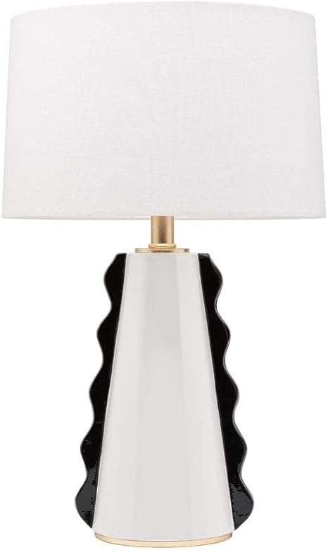 black and white ceramic table lamp