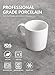 Sweese 409.001 Porcelain Espresso Cups - 3.5 Ounce - Set of 6, White
