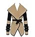 WIIPU Womens Turn-down Collar Big Lapel Belted Jacket Coat Outwear Tops(J319)