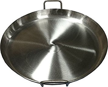 Bioexcel Comal Stir Fry Griddle - Stainless Steel Pan Flat Round 16", 20" - This one is 20" x 1.5" - Heavy Duty BBQ Griddle for Portable Gas Stove