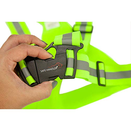 SAFE HANDLER Reflective Fluorescent Belt | 360 º Fluorescent Visibility, Lightweight, Reusable, Adjustable, Easy to Wear (Orange & Yellow 2 PACK)