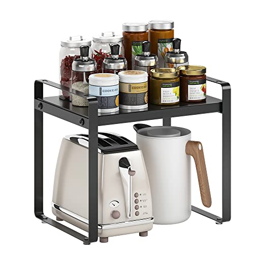 KITCSTI Countertop Organizer, Stackable Counter Rack, Pantry Shelves