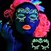 Noctilucent Face Gems Mermaid Face Jewels Festival Luminous Body Jewels Glow In The Dark Rhinestones Rave Eyes Bindi Temporary Face Stickers for Festival Party (8 Sets Collection)