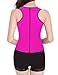 Women Sauna Suit Vest Waist Trainer Sweat Band and Vest Combined Waist Trimmer Vest with Adjustable Waist Trimmer Belt Shapewear for Women