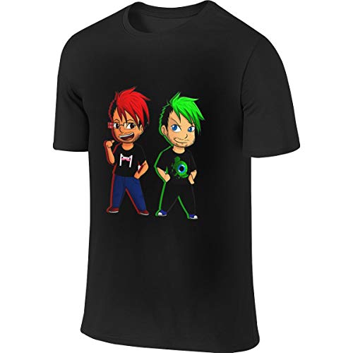 Man's T-Shirt Markiplier Jacksepticeye Novelty Shirt Cotton Tee Black