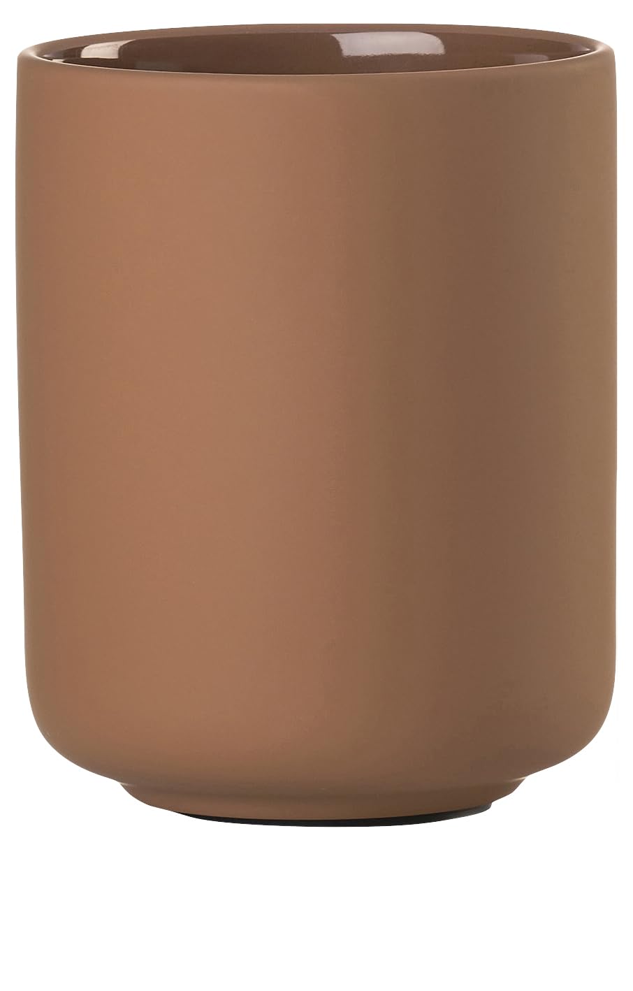 Zone Denmark Ume Toothbrush Cup Holder Stoneware Ceramic Bathroom Accessory Beautiful and Practical Diameter 8.5 cm Height 10.5 cm Terracotta