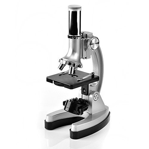 Solomark Microscope Kit for Beginners and Kids - Accessory Set and Handy Storage Case, Microscope with Metal Arm and Base, Magnifications from 300x to 1200x - With Microscope Smartphone Adapter