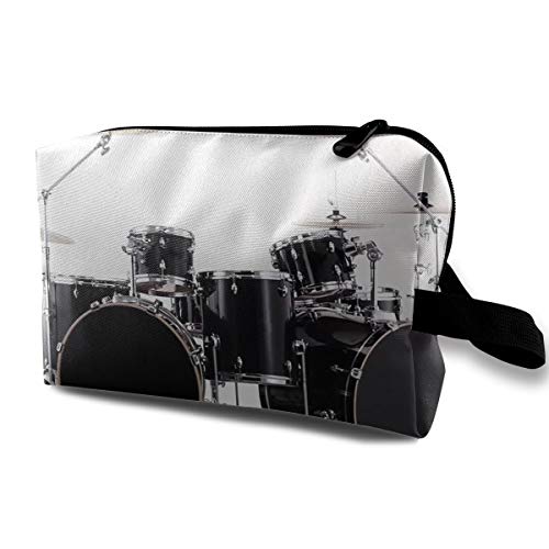 Drum Digital Art Cosmetic Bags Makeup Organizer Bag Pouch Zipper Purse Handbag Clutch Bag