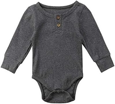 Carolilly Unisex Baby Bodysuits Toddler Long Sleeved Vests Baby Grows (0-24 Months)