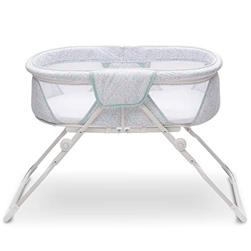 Delta Children EZ Fold Ultra Compact Travel Bedside Folding Portable Crib with