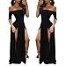 Aro Lora Women's Off-shoulder Side Slit Bandage Cocktail Party Maxi Dress Small Black