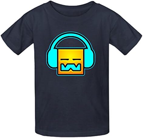 Toypop Geometry Dash Boys And Girls Cotton O T Shirt Personalized Grey