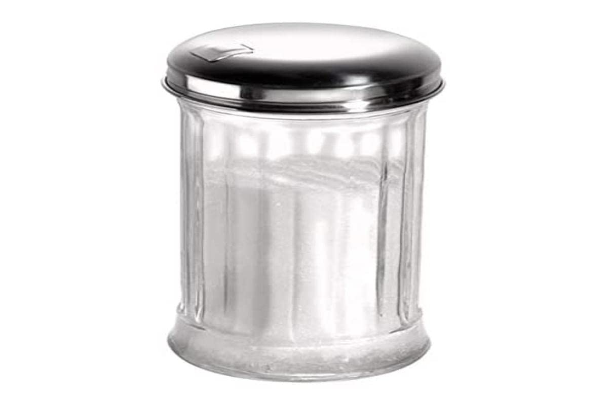 Sugar dispenser Ø 7,5 cm, H: 13,5 cm sugar container made of glass