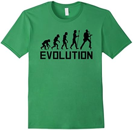 Men's Lead Singer Guitar Evolution Funny Rock Music Shirt Medium Grass