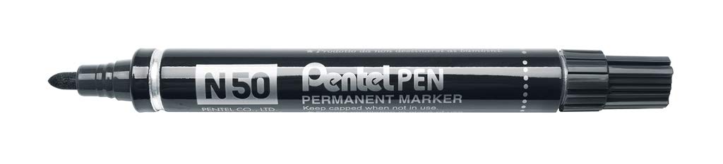 Pentel N50 AE Aluminium Casing (Pack of 12) Black