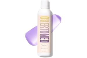 oVertone Haircare Purple Toning Conditioner - Neutralizes Brassiness for Blonde & Platinum Hair - Deeply Hydrating Formula with Shea Butter & Coconut Oil - Vegan, Cruelty-Free, Paraben-Free - 8 oz