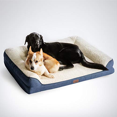 Bedsure Orthopedic Dog Bed for Medium Dogs Memory Foam Waterproof Dog