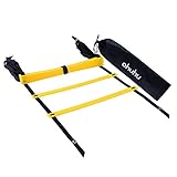 Ohuhu Agility Ladder with Black Carry Case, 8-Rung Yellow