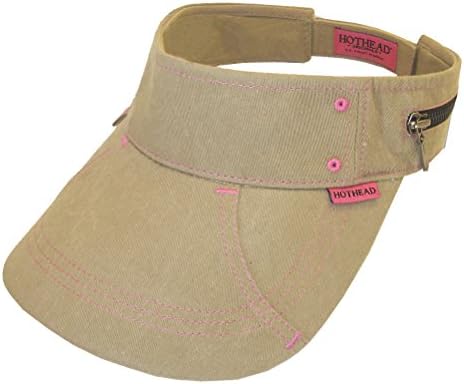 Hothead Large Brim Sun Visor Hat - Biowash in Khaki