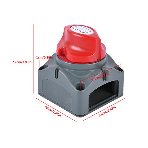 AutoEC On/off Battery Disconnect Isolator Master Switch for Marine Boat Car Vehicles 275/1250 Amps
