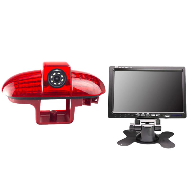 〔Rear View Camera Kit〕7 Inch TFT LCD Screen Monitor + Car HD waterproof 3rd Brake Light Reverse Camera for Opel Vivaro surf concept/life/Combo/Vauxhall/Renault Trafic/Fiat Talento/Primastar van