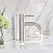 VCCUCINE Contemporary Single Handle Brushed Nickel Bathroom Faucet, Laundry Vanity Sink Faucet With Two 3/8