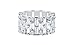 NYC Sterling Women Cubic Zirconia Round & Baguette Eternity Ring (7)
