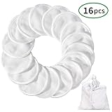 Makeup Remover Pads Reusable 16 Packs Bamboo Facial Toner Pads Cleansing Wipe Cl