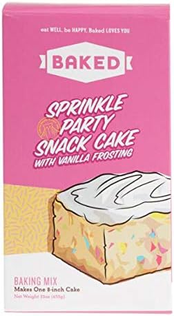 Baked Sprinkle Party Snack Cake Mix With Frosting