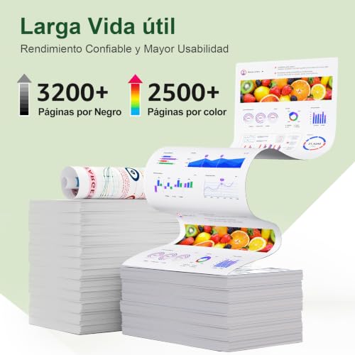 ONLYU 203X Compatible para HP 203X 203A CF540X CF540A para Toner 203 LaserJet Pro M254nw M254dw para HP Color LaserJet Pro MFP M281fdw M254dw M254nw M281fdn M280nw M281cdw M254dn (4er Pack)