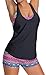 Pandolah Women Tankini Swimsuit with Panty Boyshorts Swimwear