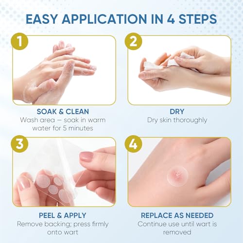 FEDOLOY Wart Remover Patches with 40% Max Strength Salicylic Acid, Hydrocolloid Adhesive Patches for Common & Plantar Warts, Skin Bump Care – Waterproof for Feet & Fingers,144 Patches