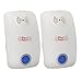 ONME 2-Packs Ultrasonic Repeller, Pest Reject, Pest Solder Sentinel, Control Electronic Plug Pest Repeller Utrasonic Repelling for Insects-Roaches, Files, Ants, Mice (White)
