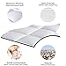 MAEVIS Quilted Fitted Mattress Pad Cover King Size Stretches up to 21 Inches Deep Mattress Topper Cotton Top Pillow Top with Snow Down Alternative Fill