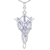REINDEAR Silver Plated Lord of the Rings Arwen's Evenstar Pendant Necklace US Seller (Necklace)