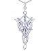 REINDEAR Silver Plated Lord of the Rings Arwen's Evenstar Pendant Necklace US Seller (Necklace)