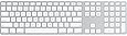 Apple Aluminum Wired Keyboard MB110LL/A