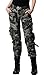 Chouyatou Women's Active Loose Fit Military Multi-Pockets Wild Cargo Pants (Large, Camouflage)