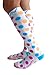 Compression Socks (1 pair) for Women & Men - Best Graduated Athletic Fit for Running, Nurses, Flight Travel, & Maternity Pregnancy - Boost Stamina, Circulation & Recovery (Happy Dots, S/M)