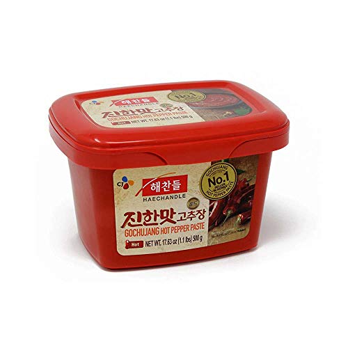 Hot Pepper Paste, 500g (Korean Spicy Red Chile Paste, 1.1 lb.) (Update Version)
