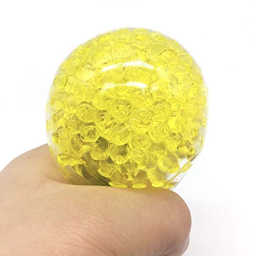 Mikilon Fruit Anti Stress Relief Jelly Water Beads Rainbow Squishy Grape Ball Autism Mood Squeeze Kid Toy Gift Banana (Yellow)