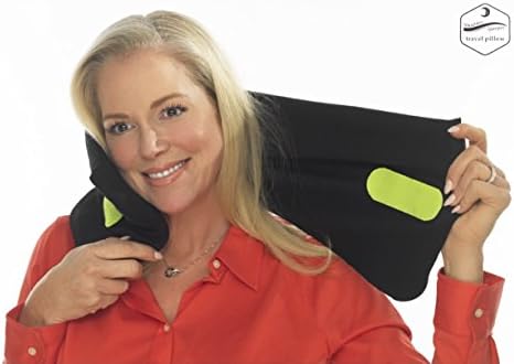 SHOULDER SLEEPER Travel Pillow, Neck Pillow, Airplane Pillow, Firm Neck Support, Lightweight, Ergonomic Design Fleece Pillow Travel Kit with Sleep Mask and Luggage Tag