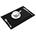 U'Artlines Placemat, Crossweave Woven Vinyl Placemat Washable Table Mats Black