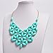 Jane Stone Light Blue Bib Necklace Chunky Necklace Statement Necklace(Fn0511-Light Blue)