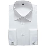 Alimens & Gentle French Cuff Regular Fit Dress Shirts (Cufflink Included),  White New, 15.5 Neck 32"-33" Sleeve price in UAE | Amazon UAE | kanbkam