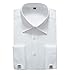 Alimens & Gentle French Cuff Regular Fit Dress Shirts (Cufflink Included) White