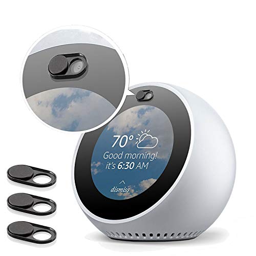 Amazon Echo Spot Camera Cover - Webcam Privacy Slide - Compatible with Laptops, Tablets & Smartphones - Olixar Anti Hack/Amazon Spot Cover/Alexa Camera Cover - Black - 3 Pack